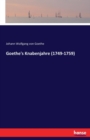 Goethe's Knabenjahre (1749-1759) - Book