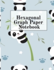 Hexagonal Graph Paper Notebook : Hexagon Composition Notepad (.5" per side) For Drawing, Doodling, Crafting, Tilting, Quilting, Gaming & Mosaic Decoring Projects With Cute Panda Bear Print - Book