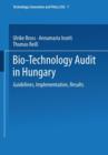 Bio-Technology Audit in Hungary : Guidelines, Implementation, Results - Book