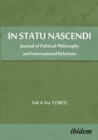 In Statu Nascendi – Journal of Political Philosophy and International Relations 2021/1 - Book