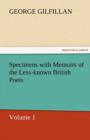 Specimens with Memoirs of the Less-Known British Poets, Volume 1 - Book