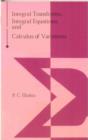 Integral Transforms, Integral Equations and Calculus of Variations - Book