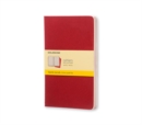 Moleskine Squared Cahier L - Red Cover (3 Set) - Book