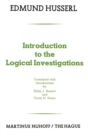 Introduction to the Logical Investigations : A Draft of a Preface to the Logical Investigations (1913) - Book