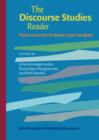 The Discourse Studies Reader : Main currents in theory and analysis - eBook