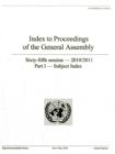 Index to proceedings of the General Assembly : sixty-fifth session - 2010/2011, Part 1: Subject index - Book