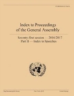 Index to proceedings of the General Assembly : seventy-first session - 2016/2017, Part II: Index to speeches - Book