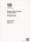 Report of the Committee on Information : thirty-ninth session (24 April-6 May 2017) - Book