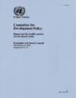 Report of the Committee for Development Policy : Twelfth Session, 22 to 26 March 2010 - Book