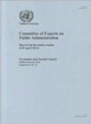 Report of the Committee of Experts on Public Administration on the Tenth Session (4-8 April 2011) - Book