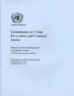 Commission on Crime Prevention and Criminal Justice : report on the reconvened twentieth session (12-13 December 2011) - Book