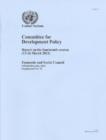 Committee for Development Policy : report on the fourteenth session (12-16 March 2012) - Book
