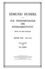 Zur PHanomenologie Der Intersubjektivitat : Texte Aus Dem Nachlass Erster Teil: 1905-1920 - Book