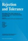 Rejection and Tolerance : Proceedings of the 25th Conference on Transplantation and Clinical Immunology, 24-26 May 1993 - Book