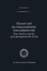 Husserl und die Transzendentale Intersubjektivitat - Book