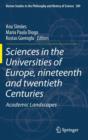 Sciences in the Universities of Europe, Nineteenth and Twentieth Centuries : Academic Landscapes - Book