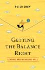 Getting the Balance Right - Book