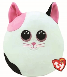 Ty Squish-a-Boo - Muffin - Pink and White Cat - 14 inch