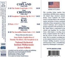 Copland: The Tender Land Suite/Creston: Saxophone Concerto/..