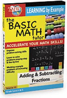 The Basic Math Tutor: Adding and Subtracting Fractions, DVD DVD The Basic Math Tutor: Adding and Subtracting Fractions, DVD DVD