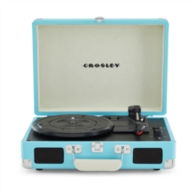 Cruiser Plus Deluxe Portable Turntable Record Player Deck - Now With Bluetooth Out (Turquoise)