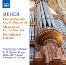 Reger: Chorale Preludes, Op. 7, Nos. 16-35/..