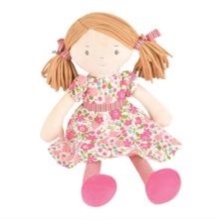 Fran - Lt Brown Hair in Dark Pink & Green Dress