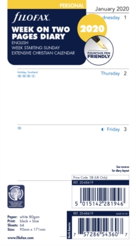 FILOFAX PERSONAL WEEK ON 2 PAGES SUNDAY, Book FILOFAX PERSONAL WEEK ON 2 PAGES SUNDAY, Book
