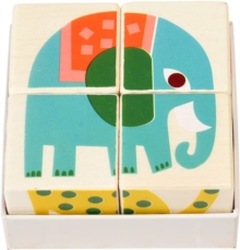 Wooden puzzle cubes - Wild Wonders