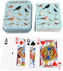 Playing cards in a tin - Garden Birds