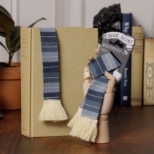 Book Scarf Bookmark - Grey & Cream