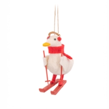 Skiing Goose Felt Decoration