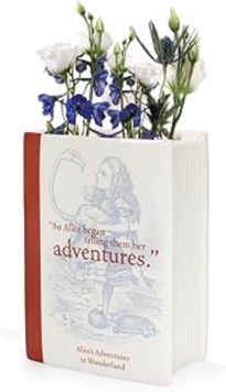Vase Ceramic Book (14cm) - Pulteney Press (Alice)