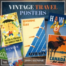 VINTAGE TRAVEL POSTERS 2019 SQUARE WALL, Paperback Book VINTAGE TRAVEL POSTERS 2019 SQUARE WALL, Paperback Book