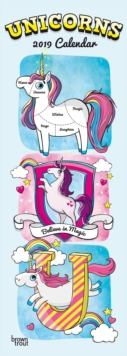 UNICORNS BELIEVE IN MAGIC 2019 SLIM CALE, Spiral bound Book UNICORNS BELIEVE IN MAGIC 2019 SLIM CALE, Spiral bound Book