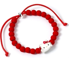 Hello Kitty Red Bead Bracelet with Hello Kitty Charm