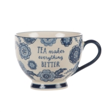 Blue Willow Floral Mug