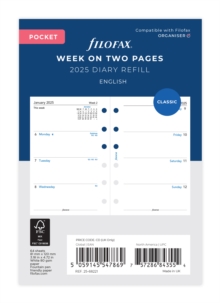 Filofax Pocket Week on Two Pages Diary English 2025