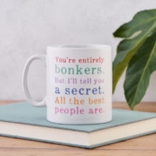 Alice in Wonderland Gift - Bonkers Mug - Rainbow