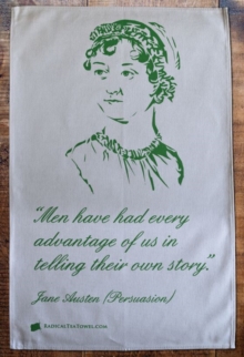 JANE AUSTEN TEA TOWEL, Book JANE AUSTEN TEA TOWEL, Book