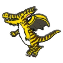 Yellow Dragon Pin Badge