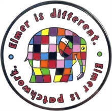 Elmer is Patchwork Pin Badge