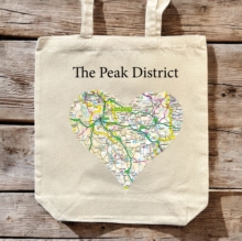 OS Map Premium Canvas Tote Bag - Peak District National Park
