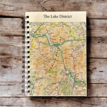 OS Map Wooden Lined Notebook - Lake District National Park