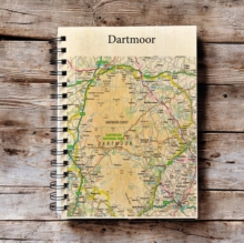 OS Map Wooden Lined Notebook - Dartmoor National Park
