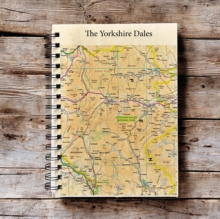 OS Map Wooden Lined Notebook - Yorkshire Dales National Park