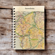 OS Map Wooden Lined Notebook - Snowdonia National Park