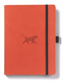 Dingbats A5+ Wildlife Orange Tiger Notebook - Graph