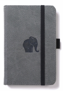 Dingbats A6 Pocket Wildlife Grey Elephant Notebook - Graphed