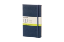 Moleskine Sapphire Blue Large Plain Notebook Hard